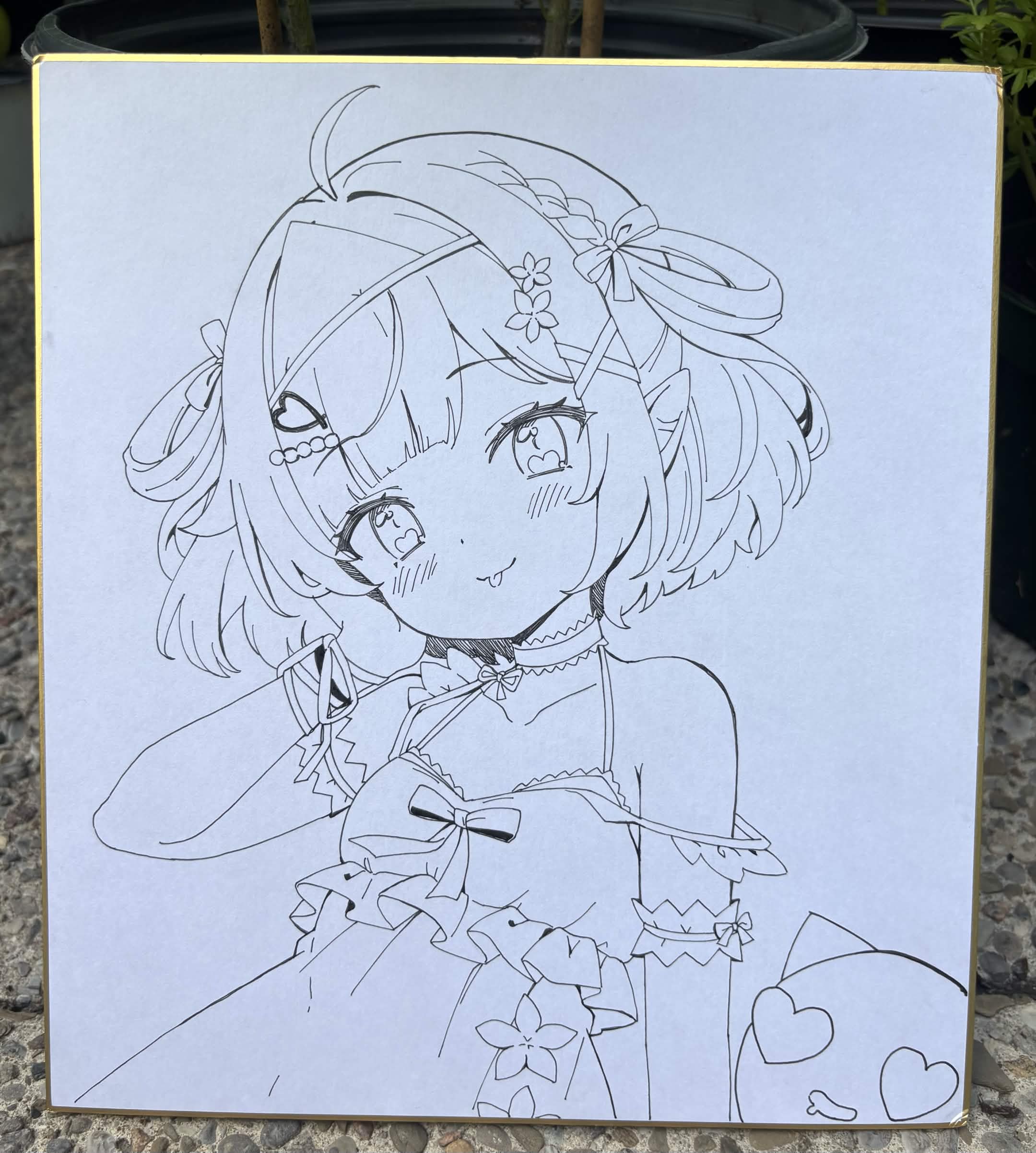 Hand-drawn Mint Shikishi