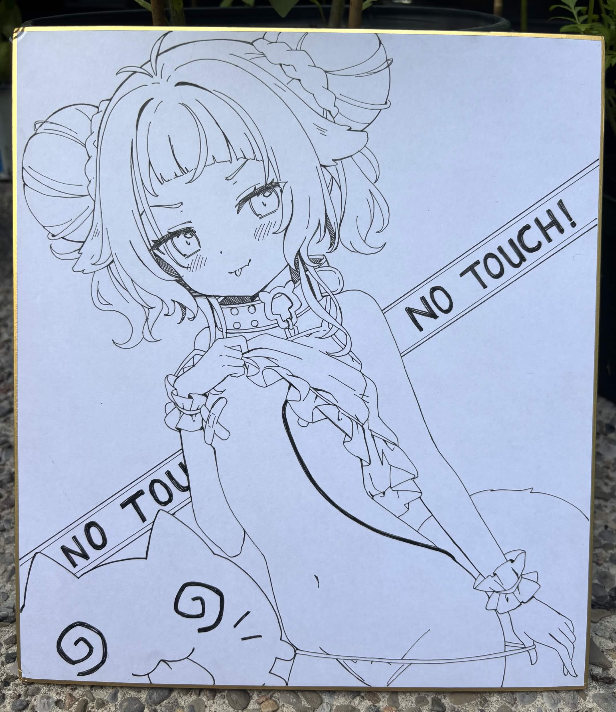 Hand-drawn Menako Shikishi