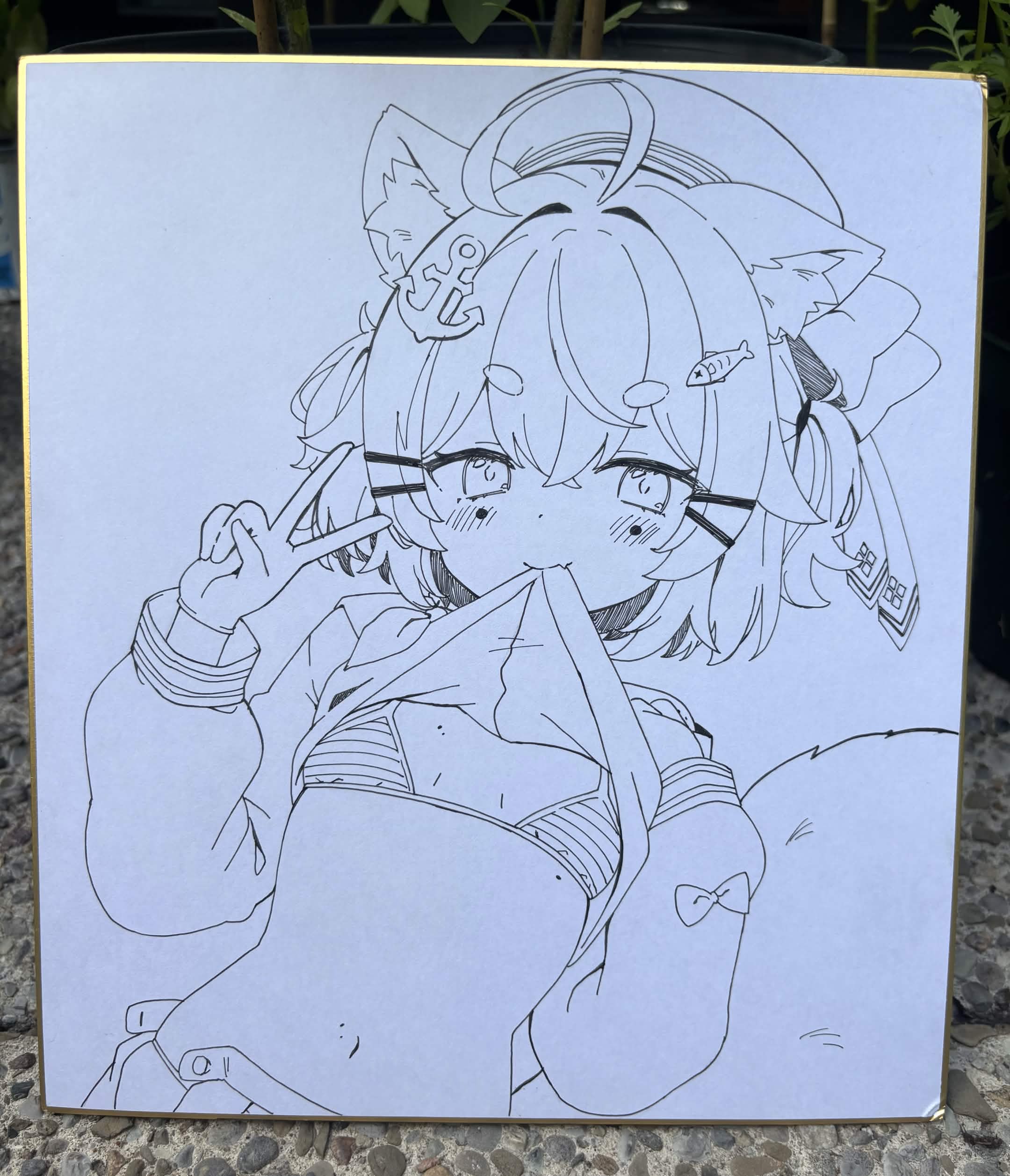 Hand-drawn Mwocha Shikishi