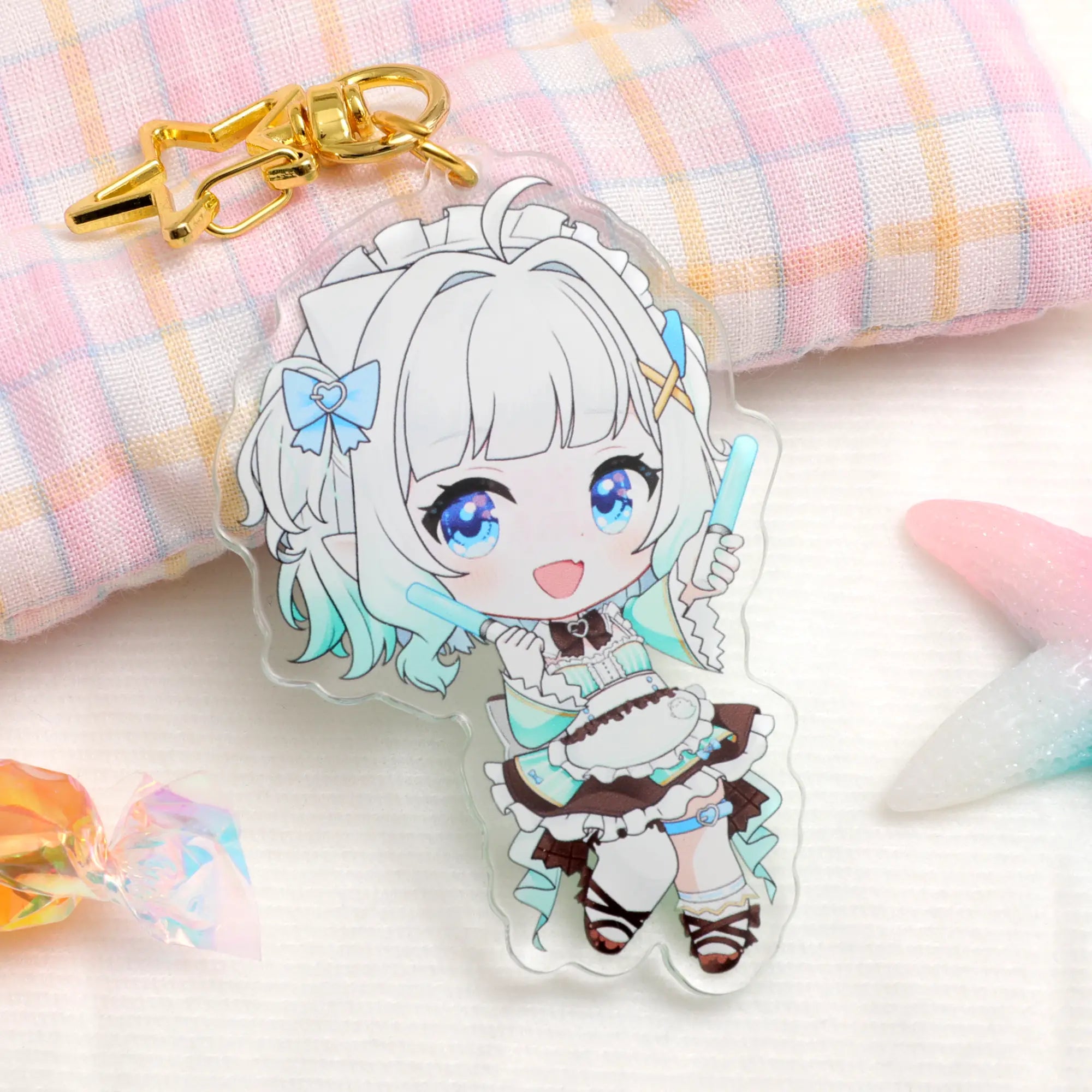 Mint Fantôme Chibi Keychain